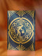 Luxury Art Deco birthday card featuring golden water bearer design on deep blue background with geometric patterns. Contains Aquarius ritual. Perfect for astrology enthusiasts and modern mystics who appreciate elegant design.